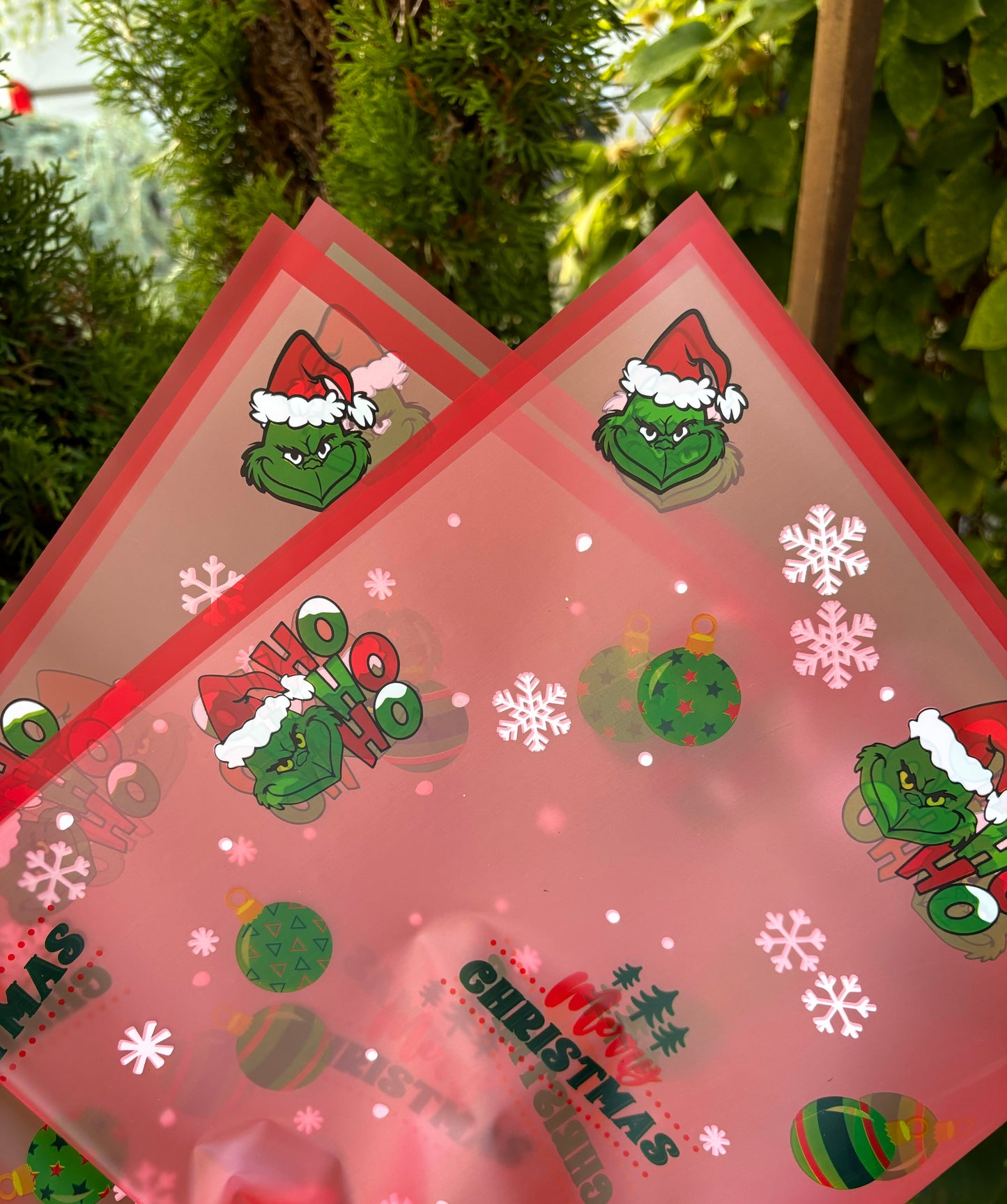 Christmas paper grinch