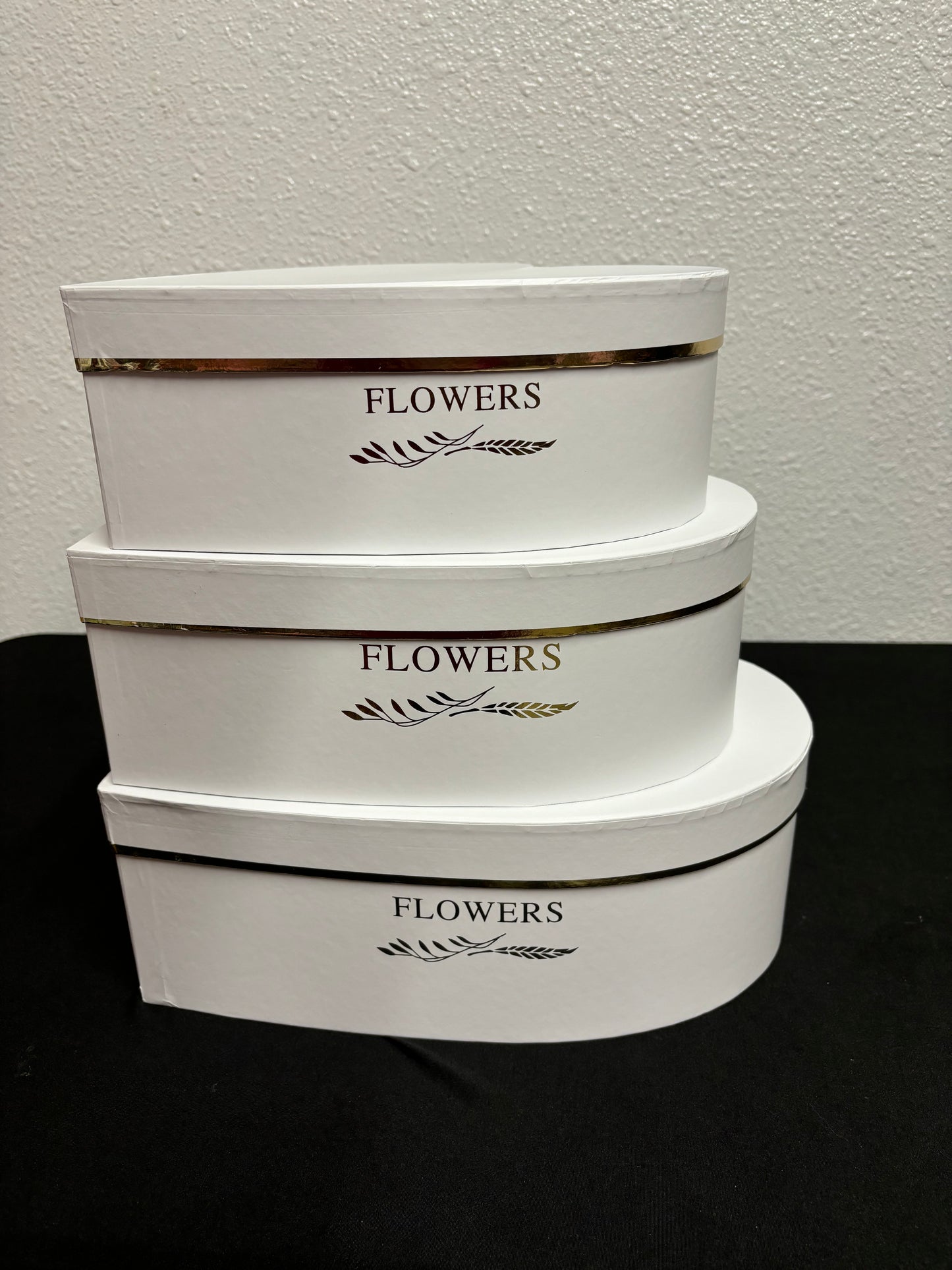 White Heart boxes 3 piece set NO SHIPPING for this product