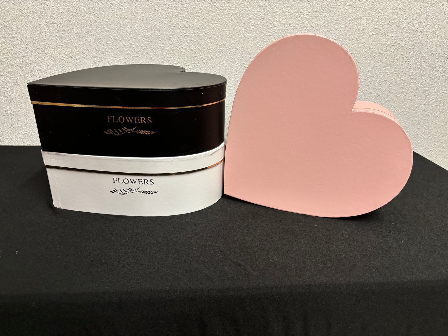 Black heart box- 3 piece set