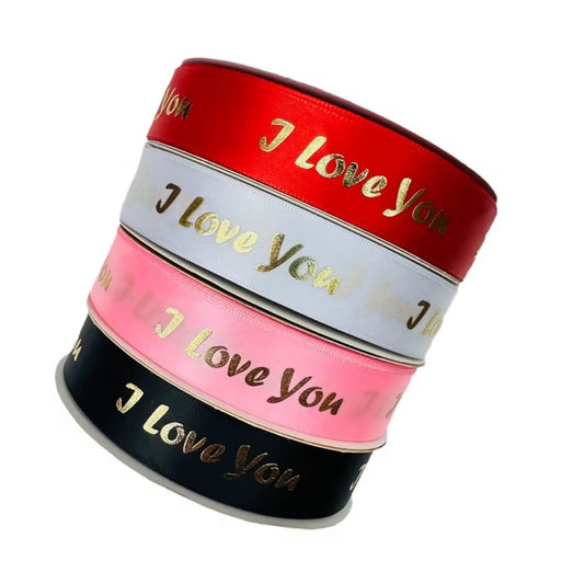 I Love You Satin Ribbon