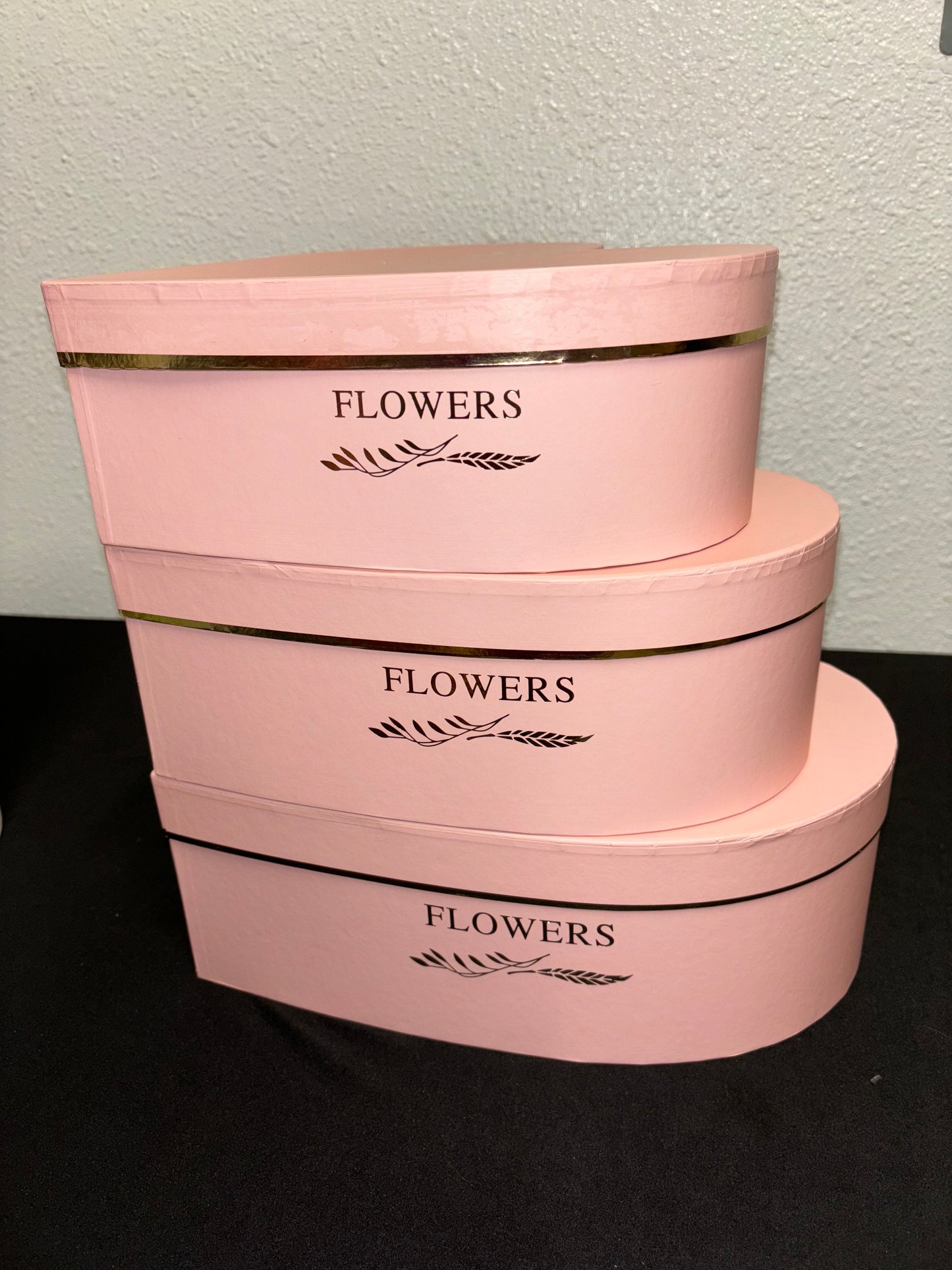 Pink Heart Boxes- 3 piece set